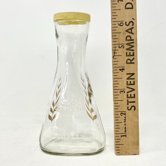 Vintage MCM Good Seasons Salad Dressing Triangular Glass Bottle Cruet - Picture 9 of 11